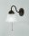 Florale Wandlampe Antik mit Zugschalter Glas Messing