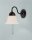 Wandleuchte Antik Messing Glas mit Zugschalter E27