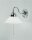 Wandleuchte Messing in Chrom Glas E27 mit Zugschalter