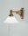 Blendarme Wandlampe Messing Glas E27 Zugschalter