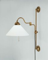 Wandlampe Berliner Messing Glas Kabel Stecker Schalter