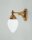 Stilvolle Wandlampe Echt-Messing Glas E27 Jugendstil
