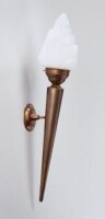 Dekorative Wandfackel Echt-Messing Glas E27 H:65 cm