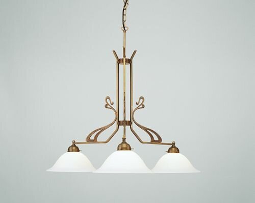 Lange Hängelampe Berliner Messing Glas 94 cm blendarm