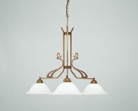 Lange Hängelampe Berliner Messing Glas 94 cm blendarm