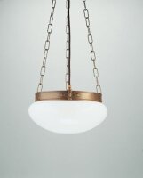 Pendelleuchte Messing Glas blendarm E27 &Oslash;30 cm rund