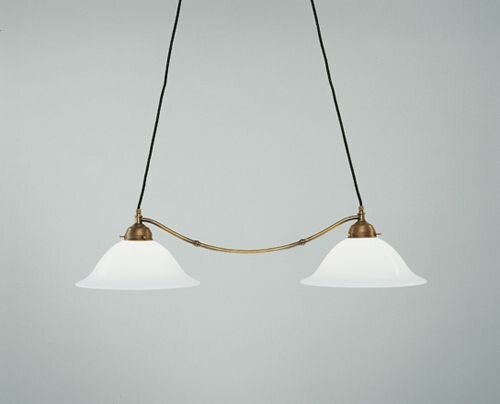 Lange Hängelampe Messing Glas E27 L:82 cm gemütlich