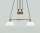 Flexible Pendelleuchte Berliner Messing Glas E27 83 cm
