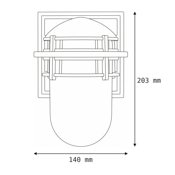 Wandlampe Außen Bronze rund IP44 Maritim Haustür