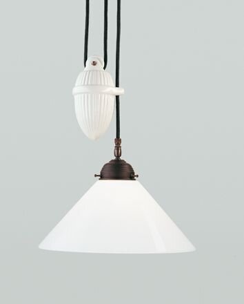 Stilvolle Hängelampe Messing Antik Glas E27 Ø30 cm rund