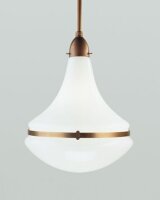 Runde Pendelleuchte Berliner Messing Glas E27 Ø34 cm