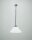 Runde Pendelleuchte Messing Glas in Nickel E27 B:30 cm