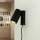 Kleine Spot Lampe mit Schalter Kabel Schwarz GU10