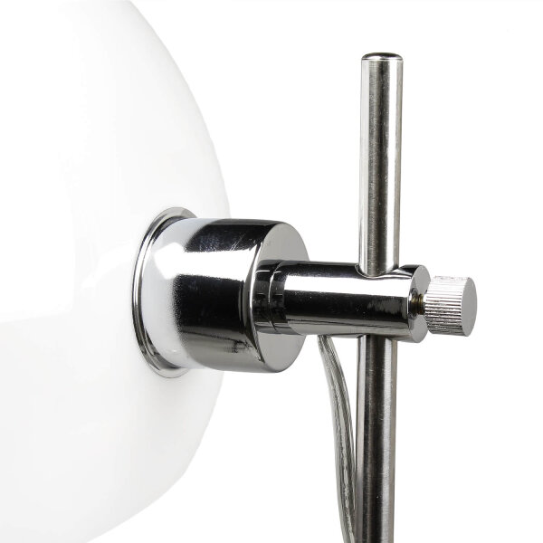 Stehlampe Wohnzimmer Leseleuchte Chrom Weiß Bauhaus