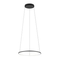 LED H&auml;ngeleuchte Metall Ring &Oslash; 45 cm Schwarz...