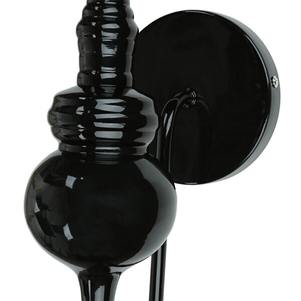 Design Wandleuchte in schwarz-gold
