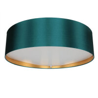 Deckenlampe 4-flammig Grün Gold Stoff dekorativ