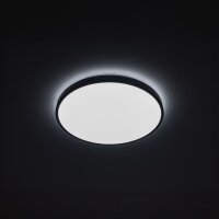 Runde LED Deckenleuchte Schwarz Metall 4000 K...