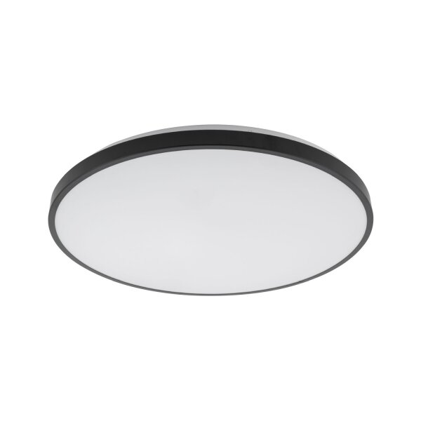 Runde LED Deckenleuchte Schwarz Metall 32 W Ø49 cm