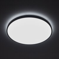 Runde LED Deckenleuchte Schwarz Metall 32 W Ø49 cm