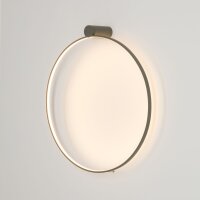 LED Deckenleuchte warmweiß Aluminium Seidenolive 21 W