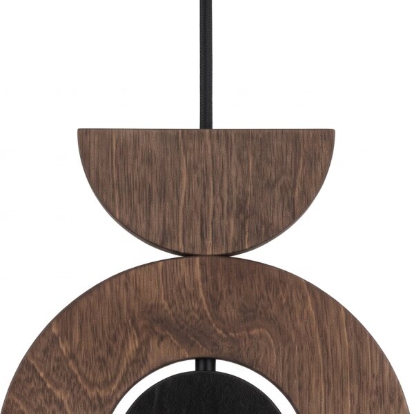 Dekorative Hängelampe Holz Metall Ø16 cm rund E27