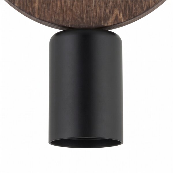 Dekorative Hängelampe Holz Metall Ø16 cm rund E27