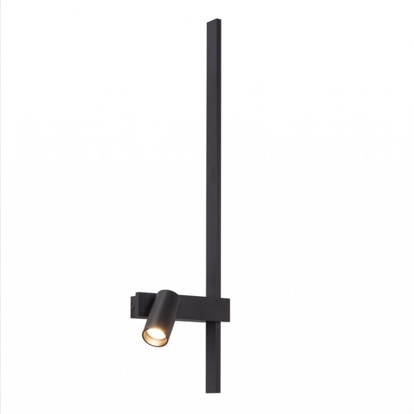 LED Wandleuchte Schwarz Aluminium GU10 H:80 cm indirekt