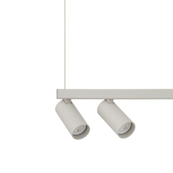 Große Hängelampe Aluminium Glas 107 cm GU10 G9 Weiß