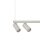 Große Hängelampe Aluminium Glas 107 cm GU10 G9 Weiß