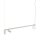 Große Hängelampe Aluminium Glas 107 cm GU10 G9 Weiß