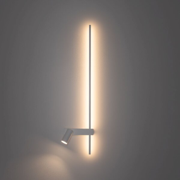 LED Wandlampe Weiß Aluminium GU10 H:80 cm indirekt