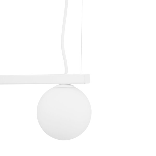Flexible Hängelampe Aluminium Glas Weiß GU10 G9 107 cm