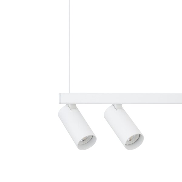 Flexible Hängelampe Aluminium Glas Weiß GU10 G9 107 cm