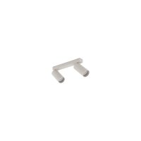 Deckenspot 2-flammig flexibel Aluminium Seidengrau GU10