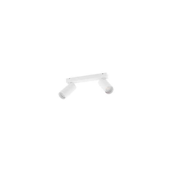 Beweglicher Deckenspot Weiß Aluminium L:32 cm lang GU10