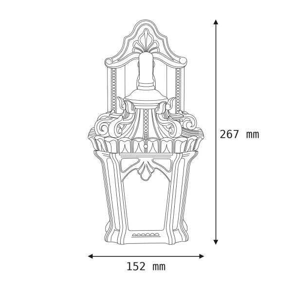 Außenwandleuchte Vintage Antik Aluminium IP44