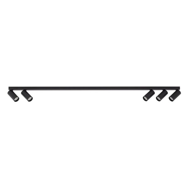 Schwenkbarer Deckenstrahler GU10 Schwarz Metall 130 cm