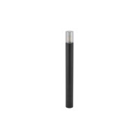 Kleine Pollerleuchte Rauchglas Aluminium E27 IP44 80 cm