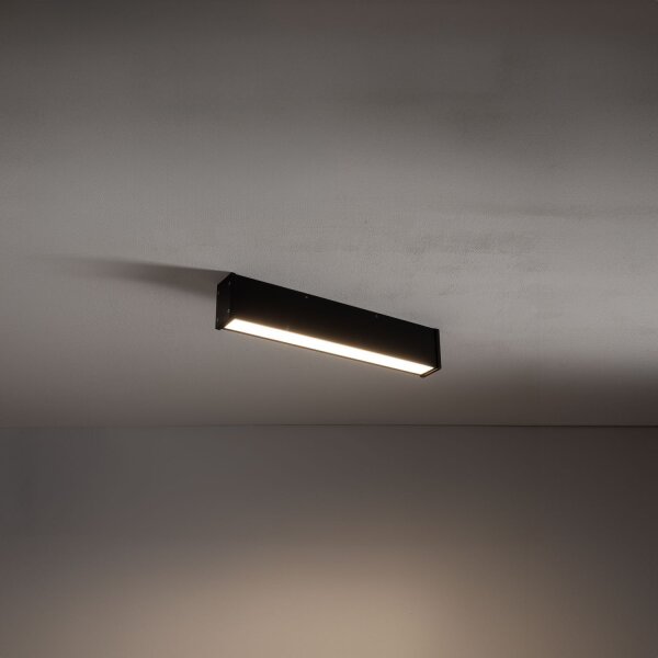 LED Deckenleuchte Schwarz Aluminium 1200 lm L:50 cm
