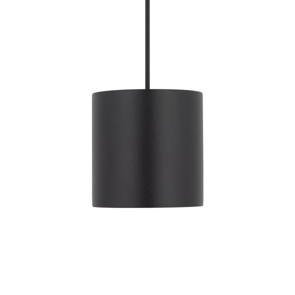 Schwarze Hängelampe Metall GU10 bis 10 W rund Ø13 cm