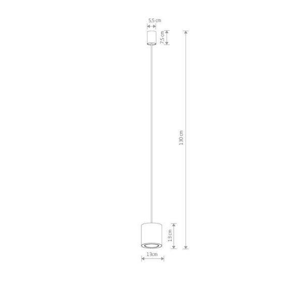Runde Pendelleuchte Metall GU10 Ø13 cm Seidengrau