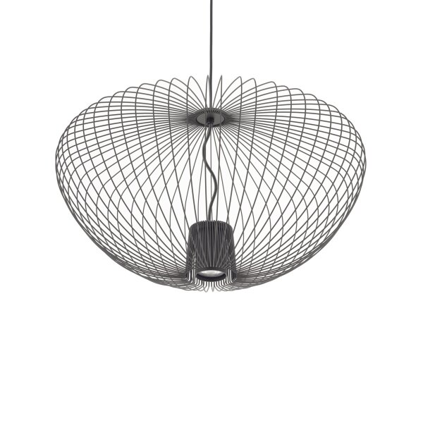 Dekorative Hängelampe Metall B:54,5 cm GU10 Umbra Grau
