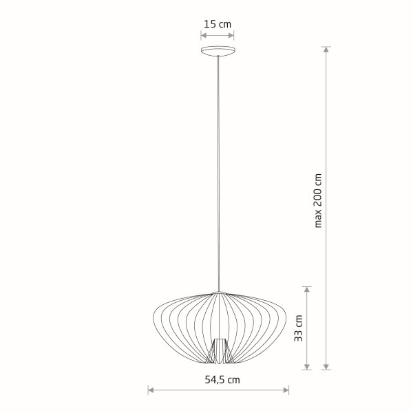 Dekorative Hängelampe Metall B:54,5 cm GU10 Umbra Grau