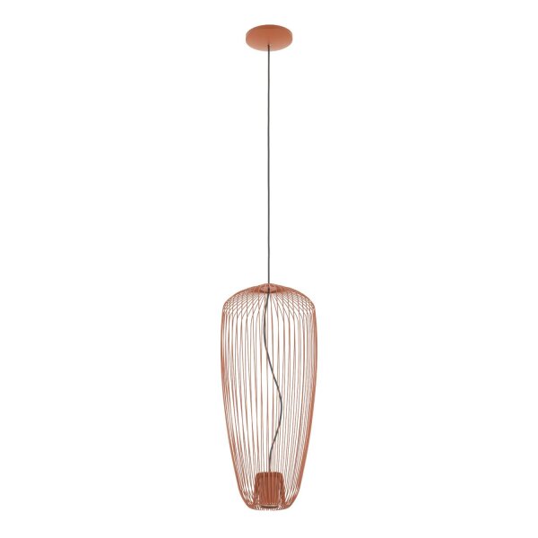 Stilvolle Pendelleuchte Metall Terrakotta L:27 cm GU10