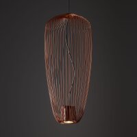 Stilvolle Pendelleuchte Metall Terrakotta L:27 cm GU10