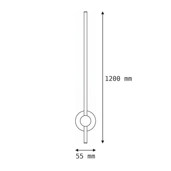 LED Wandlampe Weiß 16 W 790 lm 4000 K H:120 cm indirekt