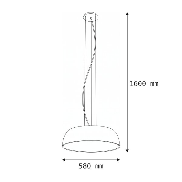 Runde Pendelleuchte Metall Seidengrau Weiß E27 Ø58 cm