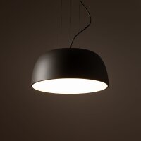 Runde Hängelampe Metall Umbra Grau Weiß E27...