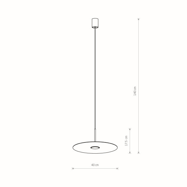 Moderne Pendelleuchte Stahl GX53 rund Ø40 cm Schwarz
